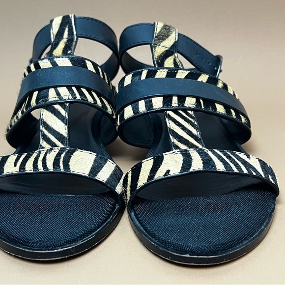 Naturalized 27 EDIT Elva calf hair and Leather Sandals Black and Brown size 9 - Picture 8 of 9